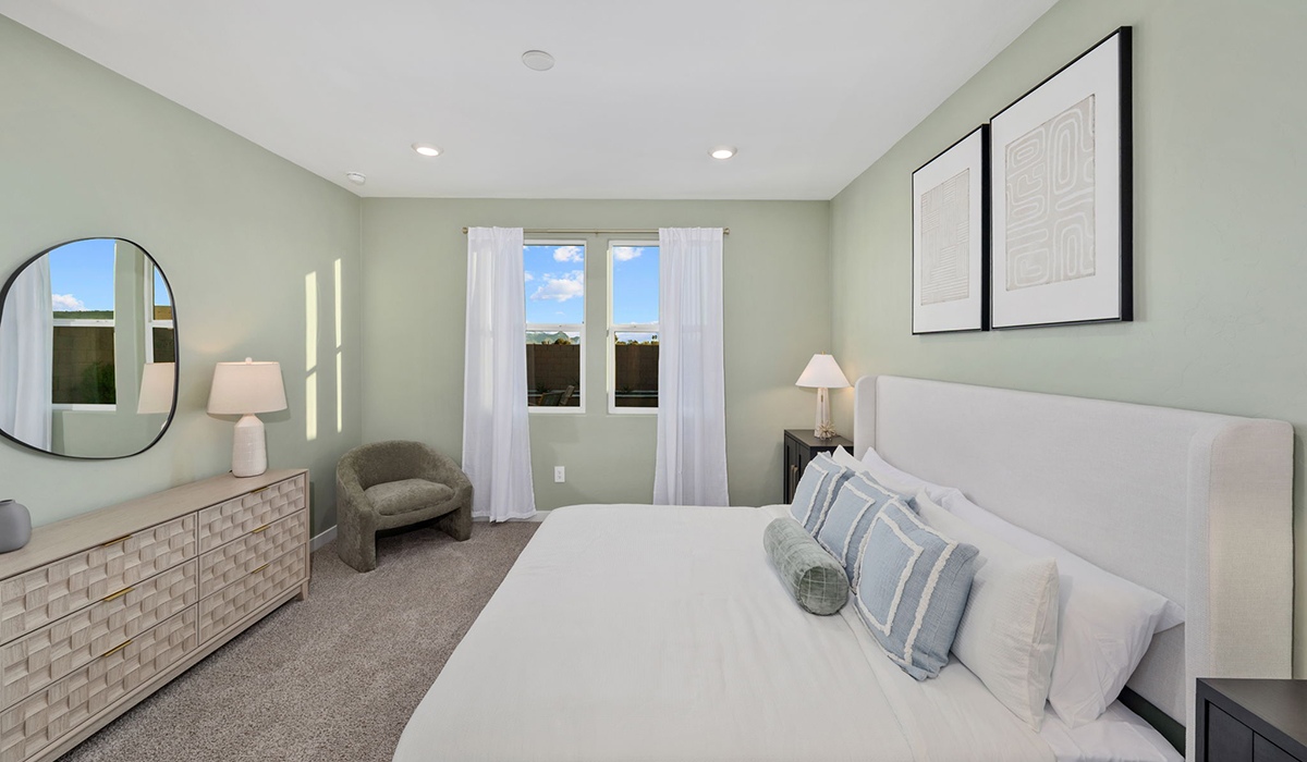 Introducing the Mariposa at Entrada Del Toro, a stunning single-story home within the master-planned community of Rancho Sahuarita.  This spacious and inviting home offers 1,897 sq. ft., four bedrooms, three full bathrooms, covered back patio, and two-car garage. This impressive layout is ideal for large households, multigenerational living, or anyone who simply wants room to grow, gather, and live comfortably.  A welcoming front porch leads you into the entryway, which flows into the expansive open-concept great room, dining area, and kitchen. The kitchen features a large center island, Shaker-style cabinetry, and plenty of storage space. With thoughtful design and abundant natural light this home welcoming.  One of the standout features of the Mariposa is the second bedroom that features an en-suite bathroom, perfect for multi-generational living, young adult, or a guest-style suite.  Our homes at Entrada Del Toro are designed with the future in mind. Each home features a light lace stucco exterior, landscaped front yards with auto drip irrigation, and large backyards that are fully fenced and ready for your personal touch. Inside, the Home is Connected® Smart Home package brings modern convenience to your fingertips with a smart thermostat, video doorbell, keyless entry, and a Wi-Fi® enabled garage door opener.  With its expansive living spaces, flexible bedroom arrangements, and thoughtful deign throughout, the Mariposa offers the ultimate combination of comfort, convenience, and room to thrive.  Residents of Entrada Del Toro will enjoy access to Rancho Sahuarita’s extensive amenity offerings, which include a full-service fitness center, multiple large swimming pools, pickle-ball courts, splash pads, playgrounds, and sizable parks and recreational spaces designed for all ages and lifestyles. In addition, homeowners will have exclusive access to the brand-new Entrada Del Toro Community Center, scheduled to open Spring 2026, further enhancing the neighborhood experience with modern gathering and recreational spaces close to home.  *Images shown are for reference only. They depict the Mariposa model home and may not represent the actual home.