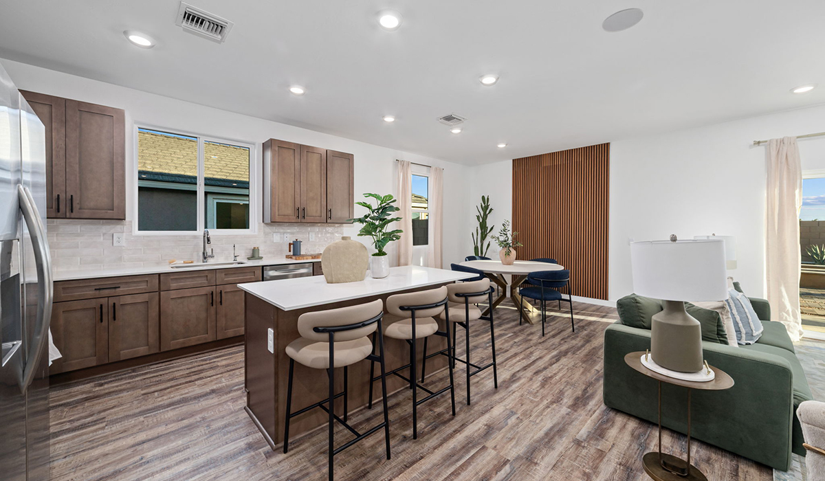 Introducing the Mariposa at Entrada Del Toro, a stunning single-story home within the master-planned community of Rancho Sahuarita.  This spacious and inviting home offers 1,897 sq. ft., four bedrooms, three full bathrooms, covered back patio, and two-car garage. This impressive layout is ideal for large households, multigenerational living, or anyone who simply wants room to grow, gather, and live comfortably.  A welcoming front porch leads you into the entryway, which flows into the expansive open-concept great room, dining area, and kitchen. The kitchen features a large center island, Shaker-style cabinetry, and plenty of storage space. With thoughtful design and abundant natural light this home welcoming.  One of the standout features of the Mariposa is the second bedroom that features an en-suite bathroom, perfect for multi-generational living, young adult, or a guest-style suite.  Our homes at Entrada Del Toro are designed with the future in mind. Each home features a light lace stucco exterior, landscaped front yards with auto drip irrigation, and large backyards that are fully fenced and ready for your personal touch. Inside, the Home is Connected® Smart Home package brings modern convenience to your fingertips with a smart thermostat, video doorbell, keyless entry, and a Wi-Fi® enabled garage door opener.  With its expansive living spaces, flexible bedroom arrangements, and thoughtful deign throughout, the Mariposa offers the ultimate combination of comfort, convenience, and room to thrive.  Residents of Entrada Del Toro will enjoy access to Rancho Sahuarita’s extensive amenity offerings, which include a full-service fitness center, multiple large swimming pools, pickle-ball courts, splash pads, playgrounds, and sizable parks and recreational spaces designed for all ages and lifestyles. In addition, homeowners will have exclusive access to the brand-new Entrada Del Toro Community Center, scheduled to open Spring 2026, further enhancing the neighborhood experience with modern gathering and recreational spaces close to home.  *Images shown are for reference only. They depict the Mariposa sales model home and may not represent the actual home.