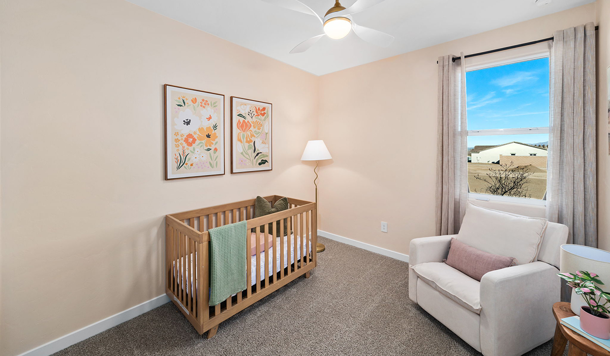 Introducing the Carolina — a thoughtfully designed single-story home offering 1,608 sq. ft. of modern comfort at Entrada Del Toro, a master-planned community in Rancho Sahuarita.  With three bedrooms, two full bathrooms, and a two-car garage, this efficient and beautifully planned layout is perfect for those seeking convenience, comfort, and single-level living.  A welcoming front porch invites you inside, where the entryway opens into a bright and beautifully crafted living space. The heart of the home is the well-appointed kitchen, featuring a large center island, walk-in pantry, and stylish Shaker-style cabinetry. Overlooking the dining area and great room, this open layout makes it easy to cook, gather, and entertain with ease.  The primary bedroom is thoughtfully positioned at the rear of the home, creating a private retreat. Complete with a large en-suite bathroom and walk-in closet, it’s designed for relaxation and convenience.  Two additional bedrooms are located toward the front of the home, offering flexibility for family, guests, a home office, or hobbies, and share a full secondary hallway bathroom.  Our homes at Entrada Del Toro are designed with the future in mind. Each home features a light lace stucco exterior, landscaped front yards with auto drip irrigation, and large backyards that are fully fenced and ready for your personal touch. Inside, the Home is Connected® Smart Home package brings modern convenience to your fingertips with a smart thermostat, video doorbell, keyless entry, and a Wi-Fi® enabled garage door opener.  With its smart layout, modern features, and effortless single-story living, the Carolina brings comfort and functionality together in a one beautifully designed home here at Entrada Del Toro.  Residents of Entrada Del Toro will enjoy access to Rancho Sahuarita’s extensive amenity offerings, which include a full-service fitness center, multiple large swimming pools, pickle-ball courts, splash pads, playgrounds, and sizable parks and recreational spaces designed for all ages and lifestyles. In addition, homeowners will have exclusive access to the brand-new Entrada Del Toro Community Center, scheduled to open Spring 2026, further enhancing the neighborhood experience with modern gathering and recreational spaces close to home.