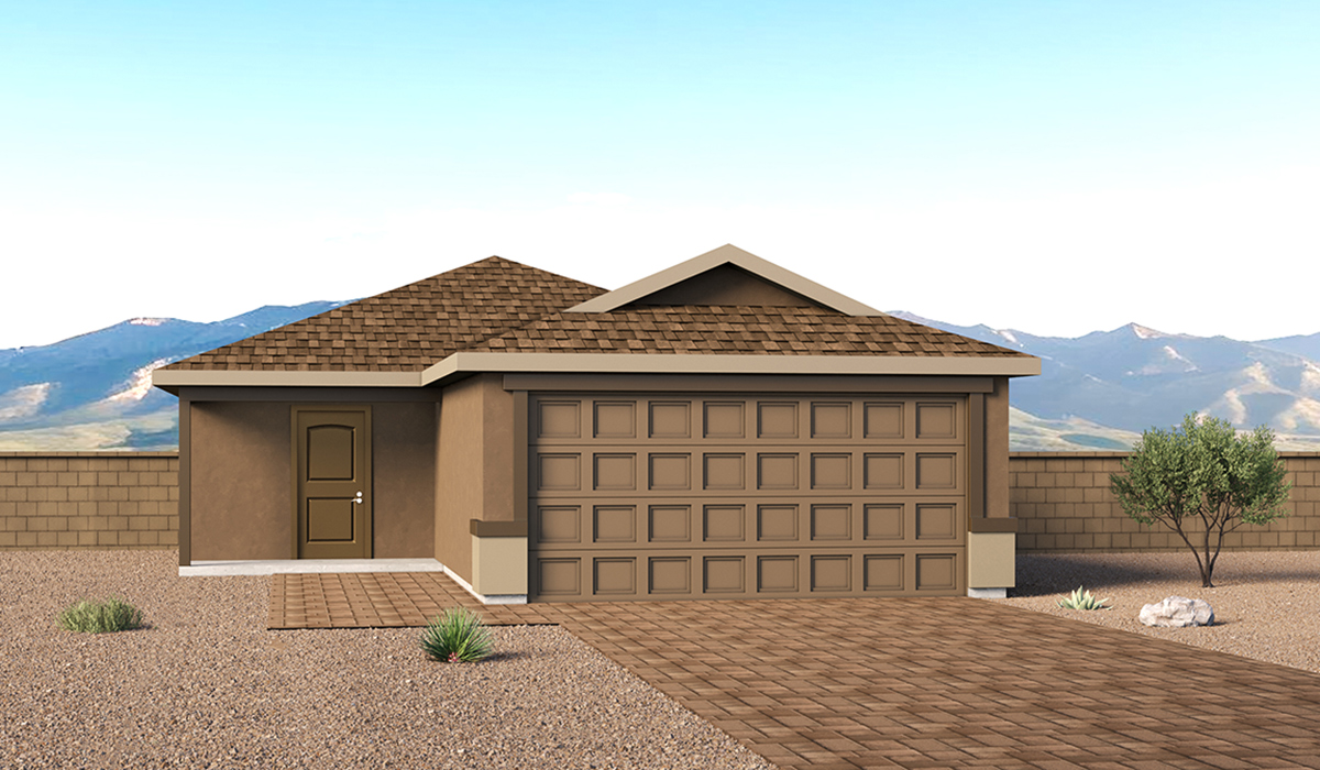 Welcome to The Ember, a thoughtfully designed brand new floor plan available at Red Rock Village by D.R. Horton in Red Rock, Arizona. Offering 1,621 square feet in a spacious single-story layout, The Ember combines modern style, functionality, and comfort, making it an excellent choice for families, first-time homebuyers, and those seeking convenience and sleek design.  Upon entry, you're welcomed into an open-concept living space that creates an inviting atmosphere for both everyday living and entertaining. The spacious great room flows seamlessly into the dining area and kitchen, providing a connected environment where family and friends can gather. The kitchen features a modern design with centrally located island and includes a walk-in pantry that makes meal preparation, entertaining, and daily routines effortless.  Designed with privacy and practicality in mind, The Ember offers four well-appointed bedrooms and two full bathrooms. The spacious primary suite serves as a relaxing retreat and includes a large walk-in closet and en-suite bathroom. Three additional bedrooms provide flexibility for family members, guests, or a home office and are conveniently located near the second full bathroom.  The utility room adds convenience to everyday living with access from the garage and internal hallway.  Step outside to a spacious backyard where you can enjoy Red Rock's scenic mountain views and beautiful desert surroundings. Whether you're enjoying a quiet morning coffee, spending time with family, or hosting a weekend barbecue, this outdoor space offers the perfect place to relax and unwind.  Additionally, The Ember is equipped with D.R. Horton’s Home Is Connected® Smart Home package, which includes a smart thermostat, video doorbell, keyless entry, and Wi-Fi® enabled garage door opener.  Living in Red Rock Village means enjoying an amenity-rich, family-friendly, affordable master-planned community with a full Lifestyle Program that brings neighbors together through exciting events and activities for all ages. Residents enjoy access to a state-of-the-art community pool with a waterslide, as well as a variety of recreational amenities including a skatepark, sand volleyball courts, basketball courts, and baseball fields. Red Rock Village is also home to Red Rock Elementary, a K-8 school conveniently located within the community. Beautiful pocket parks, walking paths, and bike trails further enhance the outdoor lifestyle that makes Red Rock Village such a special place to call home.