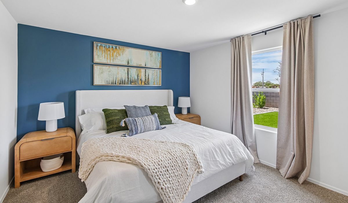 Welcome to The Cedar, a thoughtfully designed brand new floor plan available at Sorrel Ridge Estates by D.R. Horton located in Southwest Tucson, Arizona. Offering 1,434 square feet of comfortable and functional living space, The Cedar is ideal for those seeking a home that blends modern style, flexibility, and everyday convenience.  Upon entry, you’re welcomed into an open-concept layout designed to create a seamless flow throughout the home. The spacious great room serves as the heart of the home and connects effortlessly to the dining area and kitchen, making it perfect for entertaining guests or enjoying quality time with family. The kitchen features a modern design with ample counter space, generous cabinetry, and a large island that enhances both functionality and style.  The Cedar offers three well-appointed bedrooms and two full bathrooms, providing plenty of room for families, guests, or a home office. The private primary suite is thoughtfully positioned away from the secondary bedrooms, creating a peaceful retreat complete with a spacious walk-in closet and en-suite bathroom. Two additional bedrooms are conveniently located near the front of the home and share a full bathroom.  Designed with convenience in mind, the home includes a centrally located utility room, offering easy access to laundry while maximizing the home’s efficient layout.  Step outside to a spacious backyard, where you can unwind and enjoy scenic mountains views and catch beautiful sunsets while taking in the desert landscapes. Whether you’re sipping your morning coffee or hosting a weekend barbecue, this outdoor space is a space to relax and enjoy.  Additionally, The Cedar is equipped with D.R. Horton’s Home is Connected Smart Home package, which includes a smart thermostat, video doorbell, keyless entry, and Wi-Fi® enabled garage door opener.  Living in Sorrel Ridge Estates offers a family-friendly environment complete with walking trails, playground, and dog park.  With convenient access to major employers like the University of Arizona and Tucson International Airport, Sorrel Ridge Estates offers the perfect balance of connectivity, comfort, and lifestyle.  *Images shown are for reference only. They depict The Cedar sales model home and may not represent the actual home.