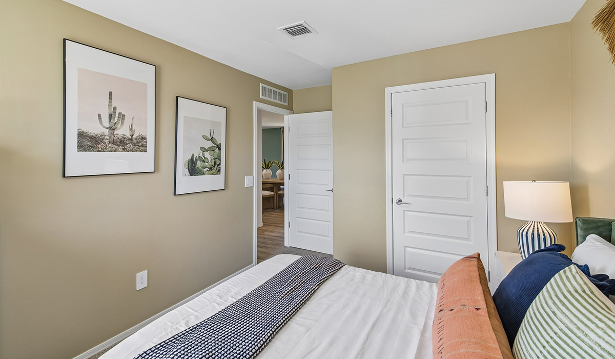 Welcome to The Cedar, a thoughtfully designed brand new floor plan available at Sorrel Ridge Estates by D.R. Horton located in Southwest Tucson, Arizona. Offering 1,434 square feet of comfortable and functional living space, The Cedar is ideal for those seeking a home that blends modern style, flexibility, and everyday convenience.  Upon entry, you’re welcomed into an open-concept layout designed to create a seamless flow throughout the home. The spacious great room serves as the heart of the home and connects effortlessly to the dining area and kitchen, making it perfect for entertaining guests or enjoying quality time with family. The kitchen features a modern design with ample counter space, generous cabinetry, and a large island that enhances both functionality and style.  The Cedar offers three well-appointed bedrooms and two full bathrooms, providing plenty of room for families, guests, or a home office. The private primary suite is thoughtfully positioned away from the secondary bedrooms, creating a peaceful retreat complete with a spacious walk-in closet and en-suite bathroom. Two additional bedrooms are conveniently located near the front of the home and share a full bathroom.  Designed with convenience in mind, the home includes a centrally located utility room, offering easy access to laundry while maximizing the home’s efficient layout.  Step outside to a spacious backyard, where you can unwind and enjoy scenic mountains views and catch beautiful sunsets while taking in the desert landscapes. Whether you’re sipping your morning coffee or hosting a weekend barbecue, this outdoor space is a space to relax and enjoy.  Additionally, The Cedar is equipped with D.R. Horton’s Home is Connected Smart Home package, which includes a smart thermostat, video doorbell, keyless entry, and Wi-Fi® enabled garage door opener.  Living in Sorrel Ridge Estates offers a family-friendly environment complete with walking trails, playground, and dog park.  With convenient access to major employers like the University of Arizona and Tucson International Airport, Sorrel Ridge Estates offers the perfect balance of connectivity, comfort, and lifestyle.  *Images shown are for reference only. They depict The Cedar sales model home and may not represent the actual home.